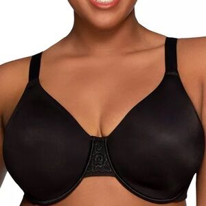 Vanity Fair Beauty Back Smoothing Full-Figure Contour Bra 40G in Black